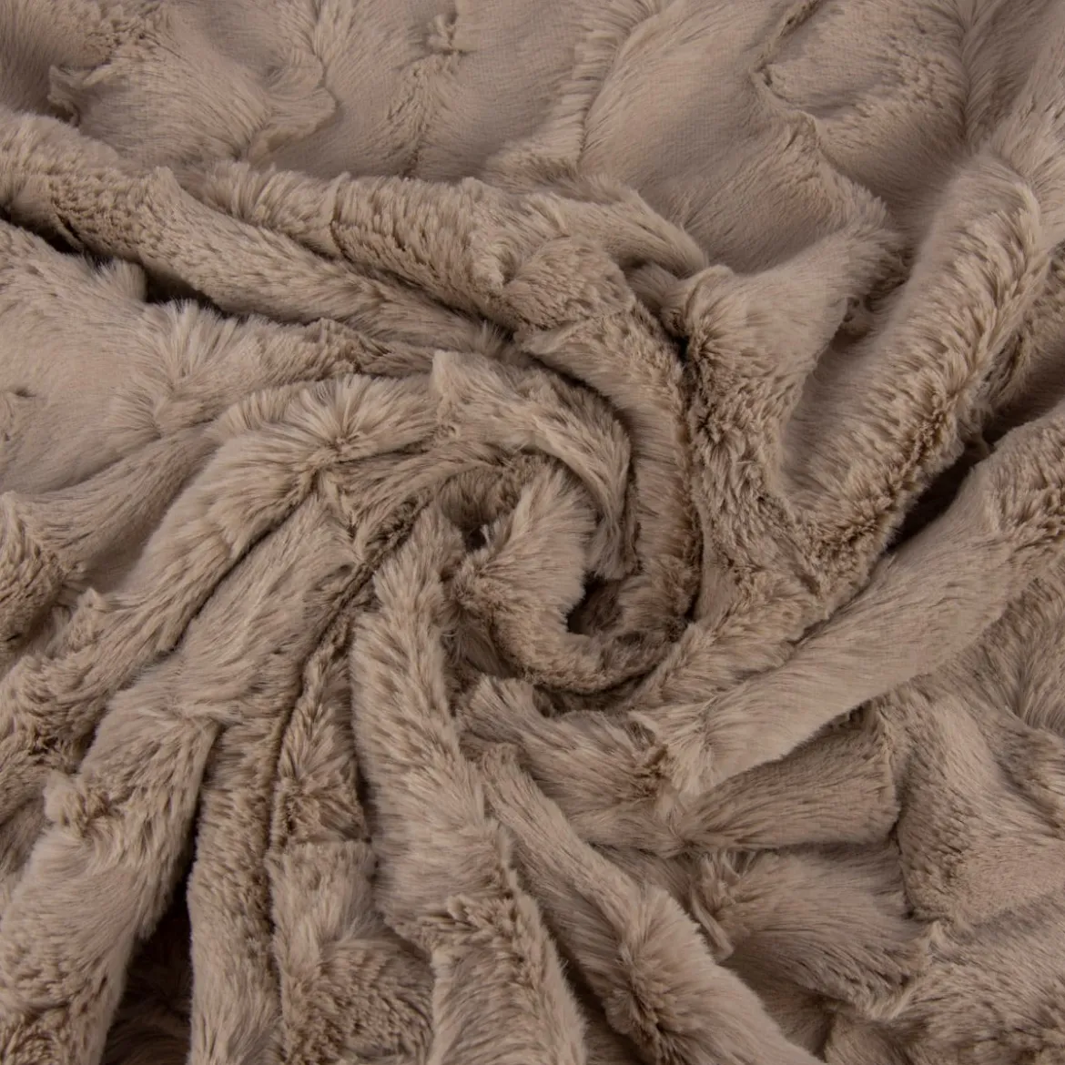 Fellimitat Kunstfell Wellen beige 1,5m Breite