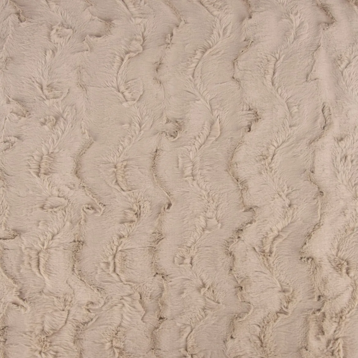 Fellimitat Kunstfell Wellen beige 1,5m Breite