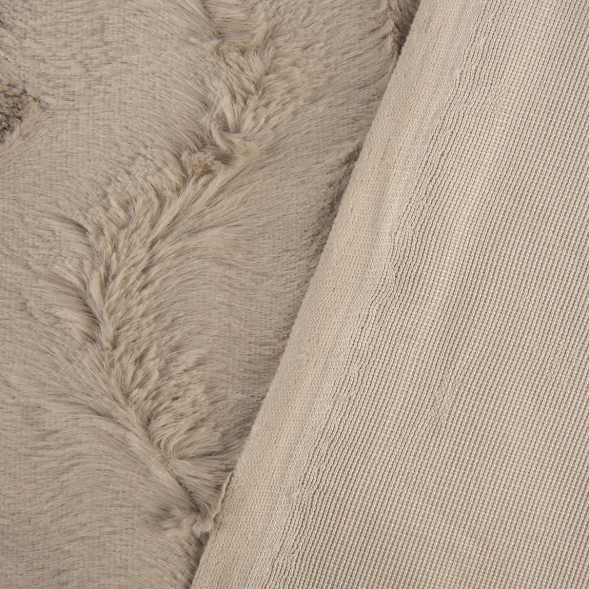 Fellimitat Kunstfell Wellen beige 1,5m Breite