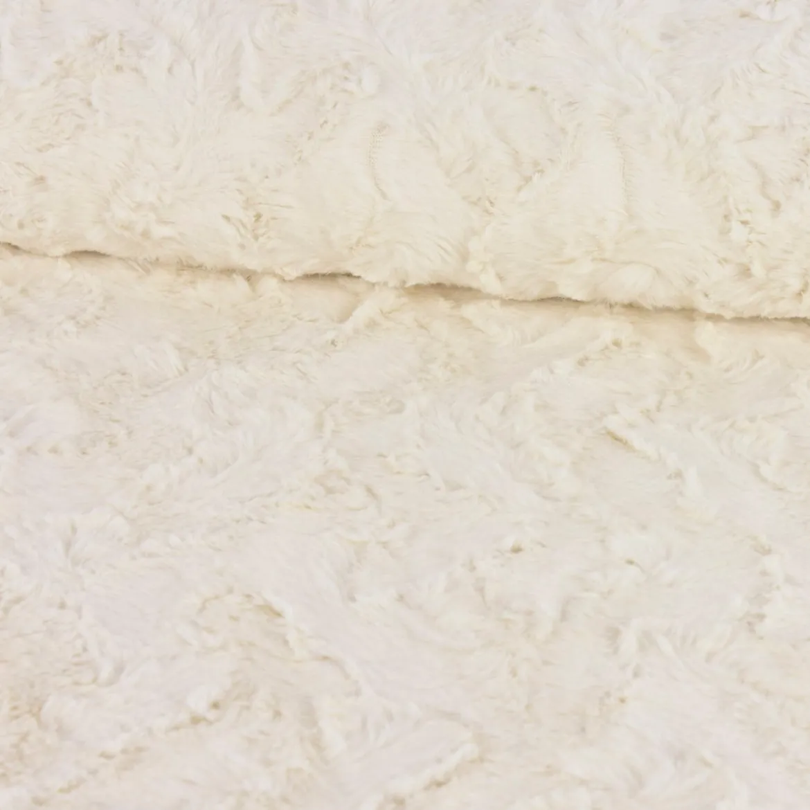 Fellimitat Kunstfell Wellen ecru creme 1,5m Breite