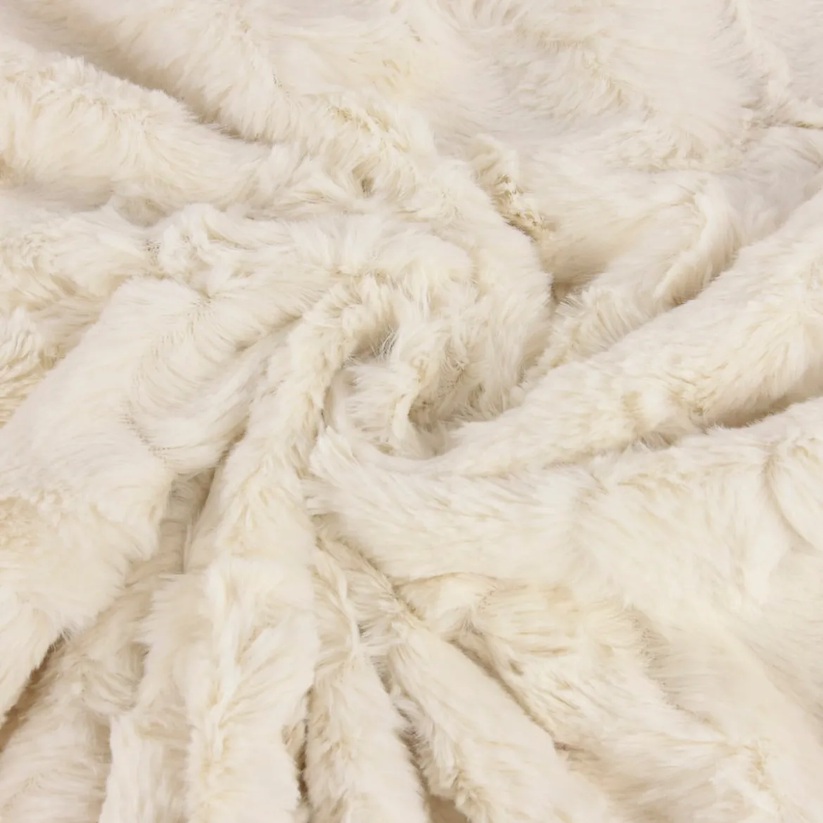 Fellimitat Kunstfell Wellen ecru creme 1,5m Breite
