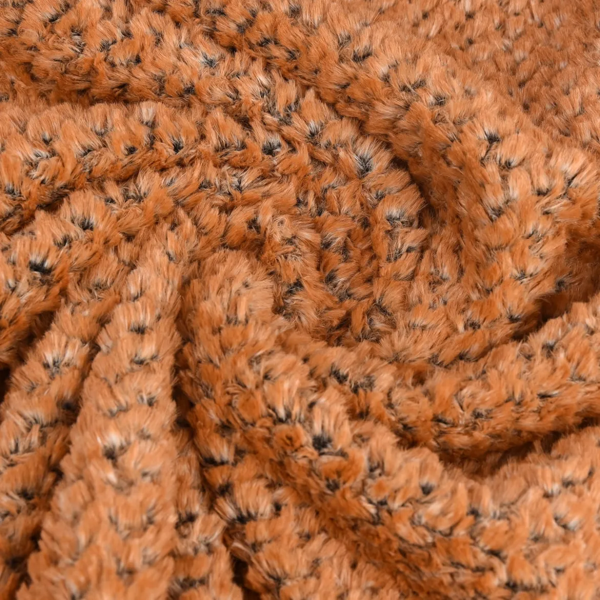 Fellimitat Kunstfell Zacken camel schwarz 1,5m Breite