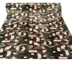 Fell Kunstfell Flausch Stoff Flecken schwarz grau rosa