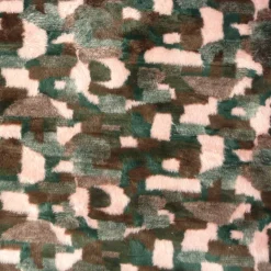 Fell Kunstfell Flausch Stoff Flecken schwarz grau rosa