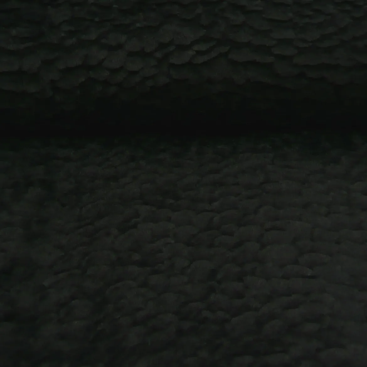 Fell Kunstfell Wellen schwarz