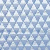 Fellstoff Dreiecke silberfarbig blau 1,70m Breite