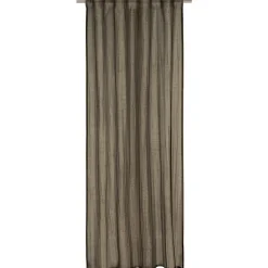 Fertiggardine mit verdeckten Schlaufen Crashoptik meliert anthrazit beige 140x255cm