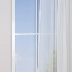 Fertiggardine Schal mit Schlaufenband Batistoptik creme 145x245cm