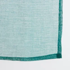 Fertiggardine Ösengardine einfarbig Voile Struktur türkis 135x260cm