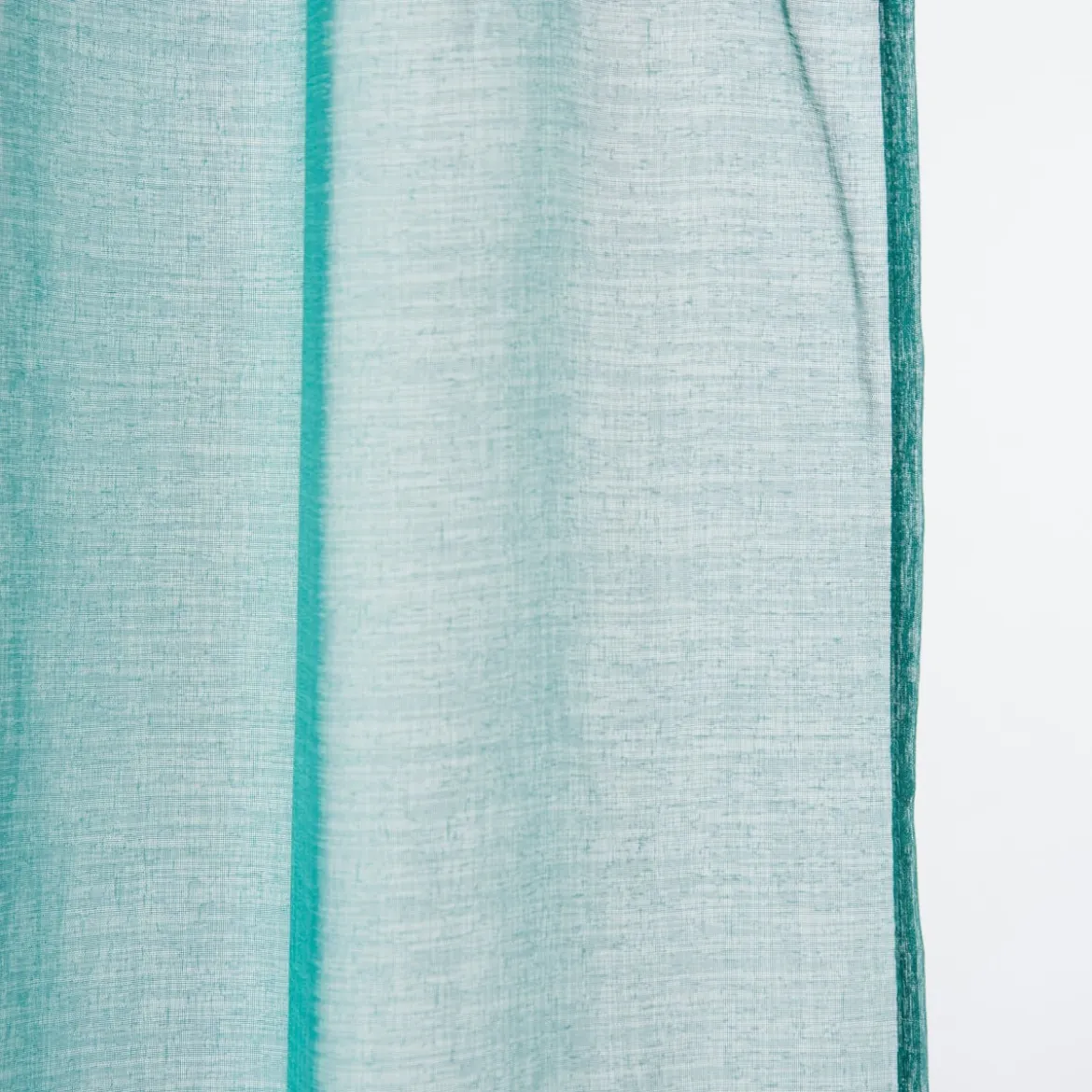Fertiggardine Ösengardine einfarbig Voile Struktur türkis 135x260cm