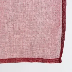 Fertiggardine Ösengardine einfarbig Voile Struktur rot 135x260cm