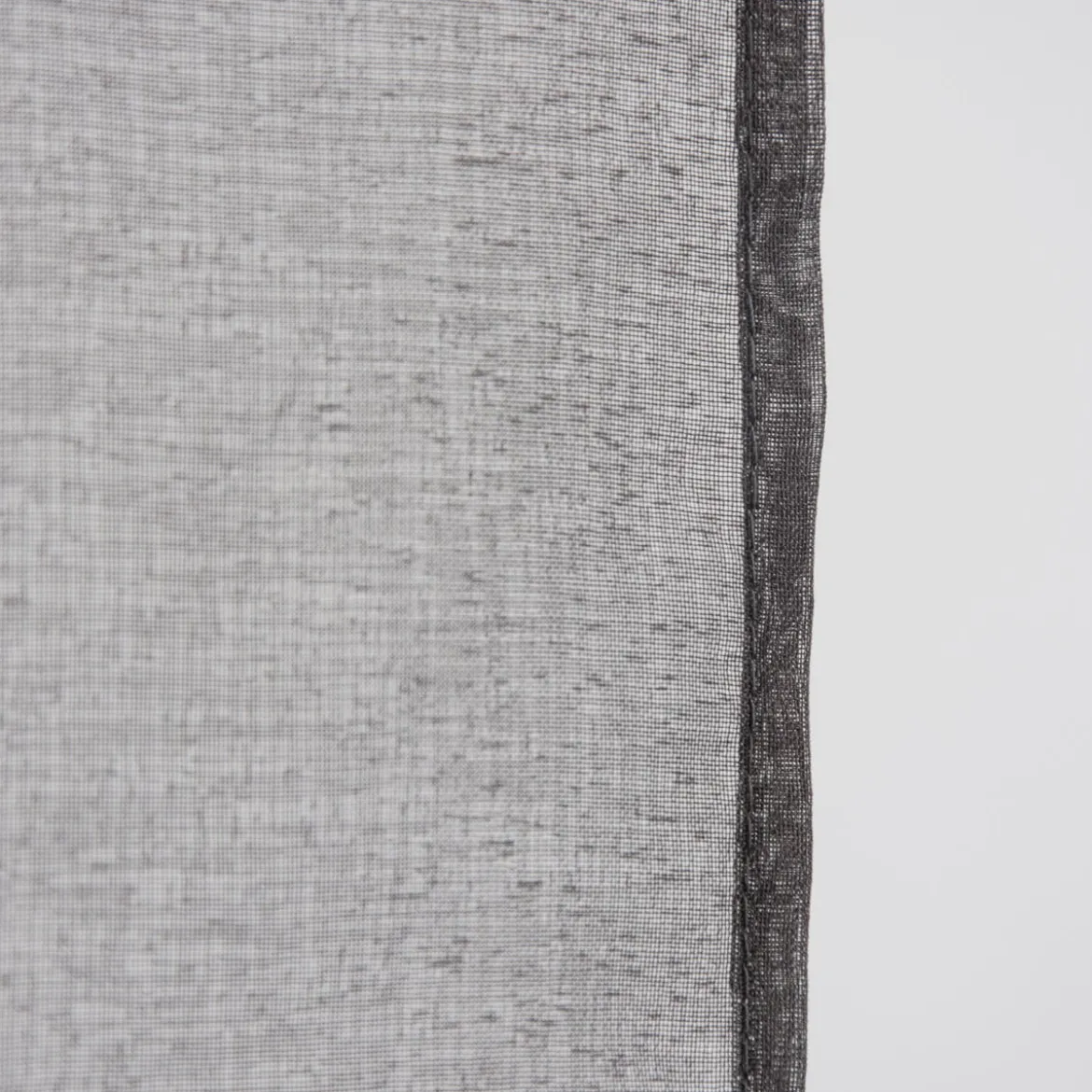 Fertiggardine Ösengardine einfarbig Voile Struktur anthrazit 135x260cm