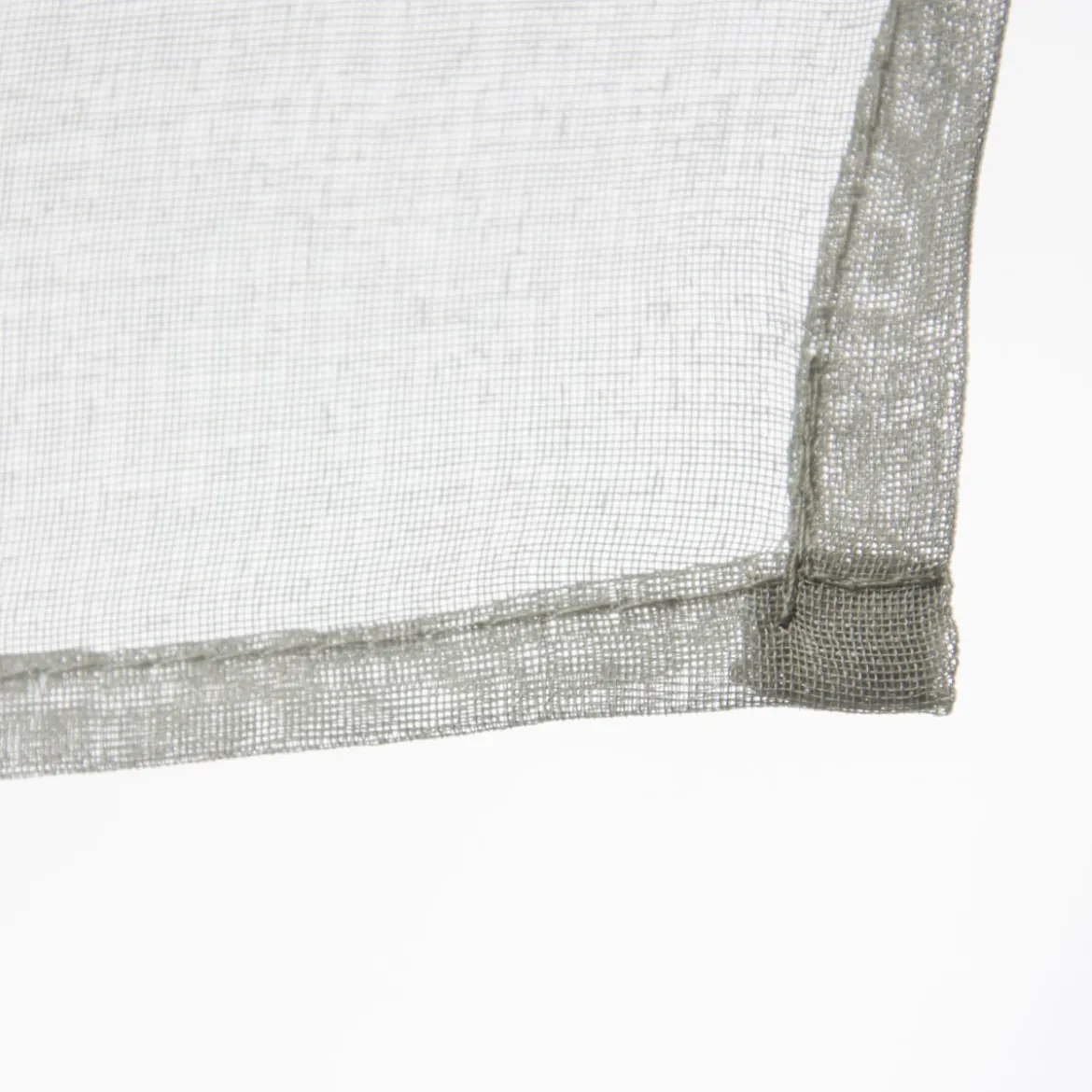 Fertiggardine Ösengardine einfarbig Voile Struktur grau 135x260cm