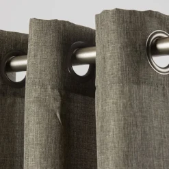 Fertiggardine Ösengardine Struktur uni taupe 140x260cm