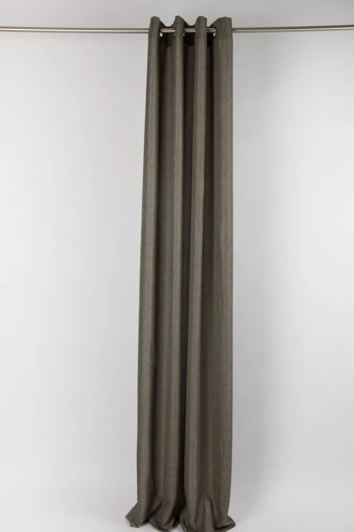 Fertiggardine Ösengardine Struktur uni taupe 140x260cm