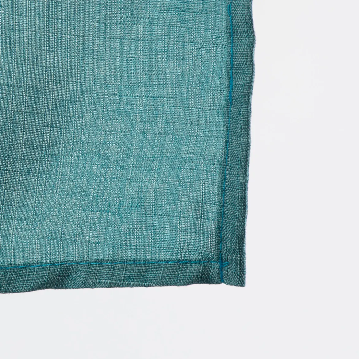 Fertiggardine Ösengardine Struktur uni türkis 140x260cm