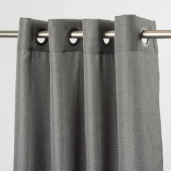 Fertiggardine Ösengardine Struktur uni anthrazit 140x260cm