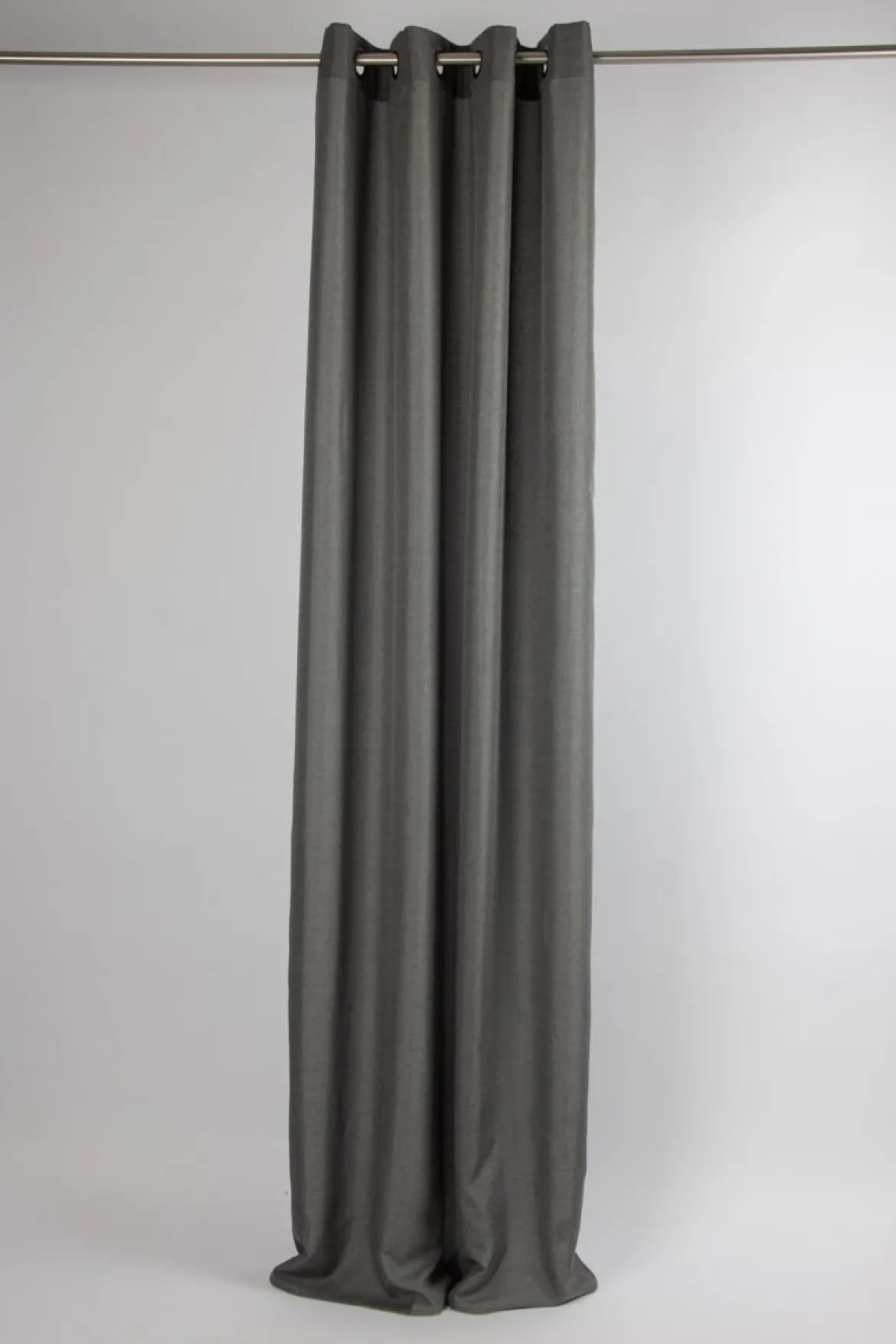 Fertiggardine Ösengardine Struktur uni anthrazit 140x260cm
