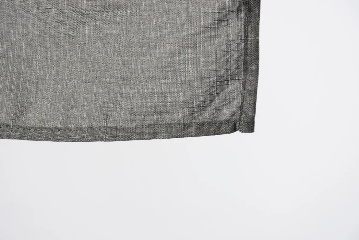 Fertiggardine Ösengardine Struktur uni anthrazit 140x260cm