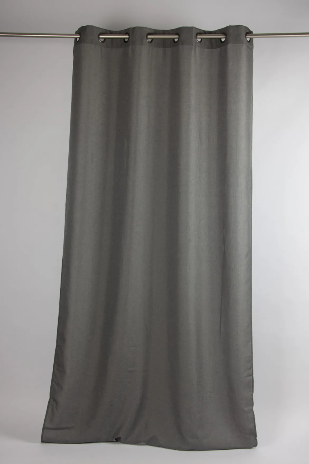 Fertiggardine Ösengardine Struktur uni anthrazit 140x260cm