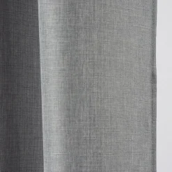 Fertiggardine Ösengardine Struktur uni grau 140x260cm