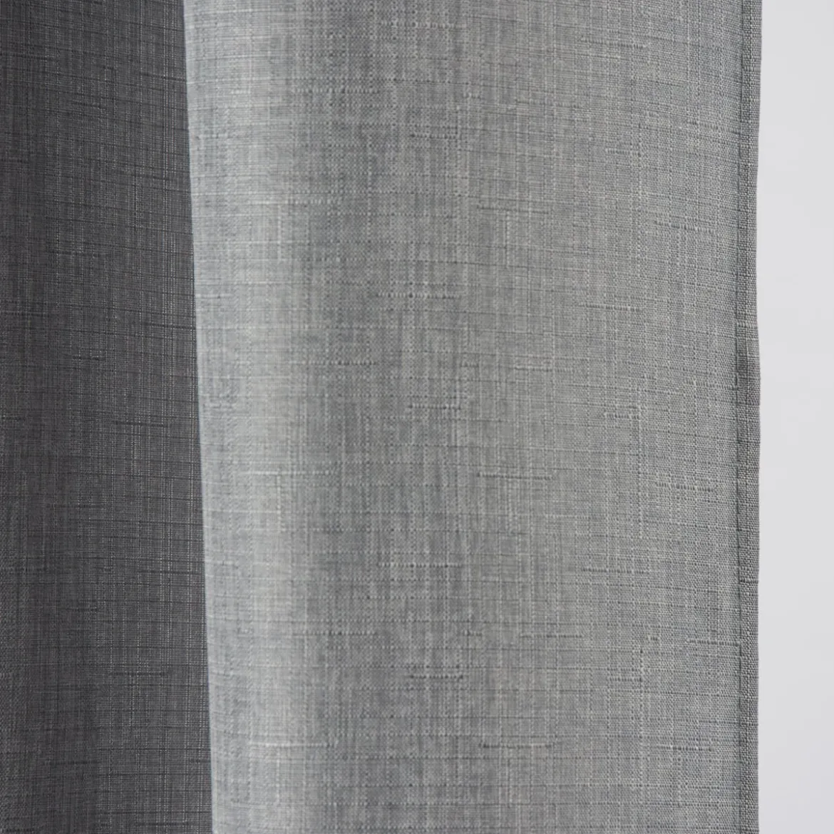 Fertiggardine Ösengardine Struktur uni grau 140x260cm