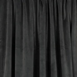 Fertiggardine Velia Samt mit verdeckten Schlaufen einfarbig steingrau 140x245cm