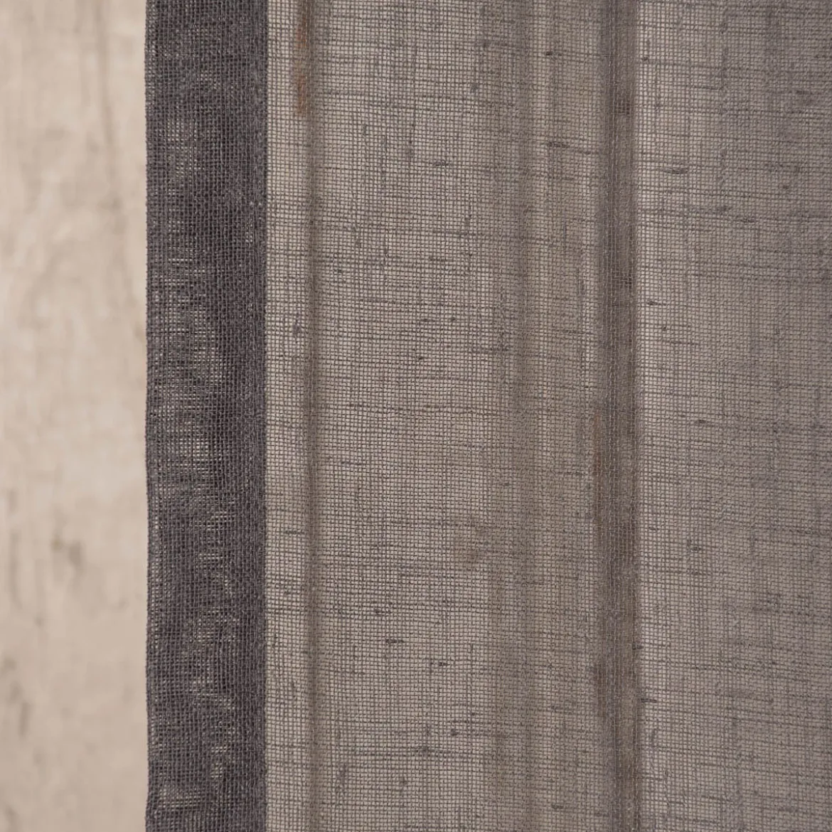 Fertigschal mit Schlaufenband aus recyceltem Polyester einfarbig anthrazit 140x245cm
