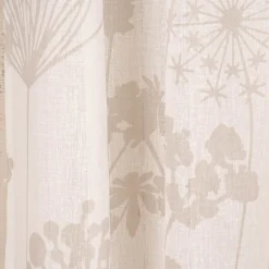 Fertigschal mit Schlaufenband Blumenwiese wollweiß sand 140x245cm
