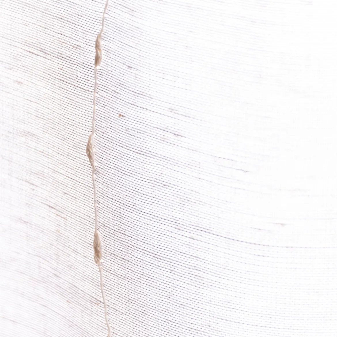 Fertigschal mit Schlaufenband Applikation Wellenlinien mit Leinenanteil grau creme 140x245cm