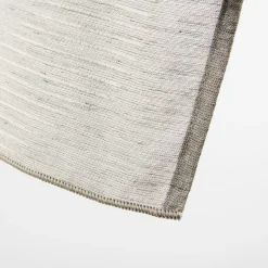 Fertigvorhang Ösenschal mit Metallösen Geschwungen grau weiß 145x245cm