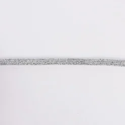 Flach Gummi Metallic silber Breite: 5mm
