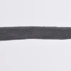 Flachkordel Baumwolle dunkelgrau Breite: 1,5cm