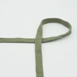 Flachkordel Baumwolle khaki Breite: 1,5cm