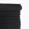 Flachkordel Baumwolle schwarz Breite: 1,5cm