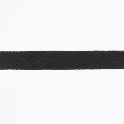 Flachkordel Baumwolle schwarz Breite: 1,5cm