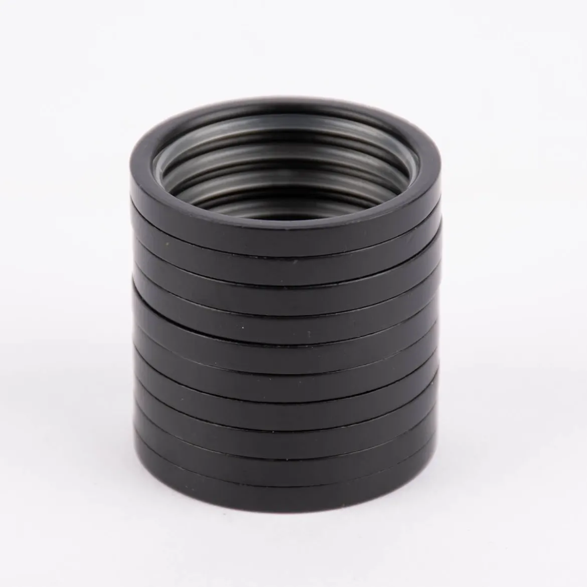 Flachringe 20mm inkl. Einlage und Falthaken Ø40mm 10 Stück schwarz