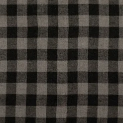 Flanell Stoff aus Baumwolle garngefärbt Karo grau 1,44m Breite