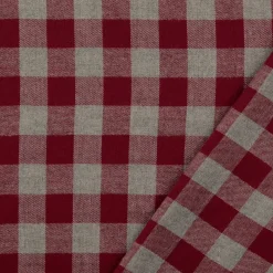 Flanell Stoff aus Baumwolle garngefärbt Karo rot 1,44m Breite
