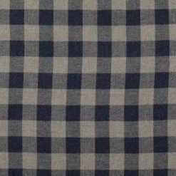 Flanell Stoff aus Baumwolle garngefärbt Karo blau 1,44m Breite