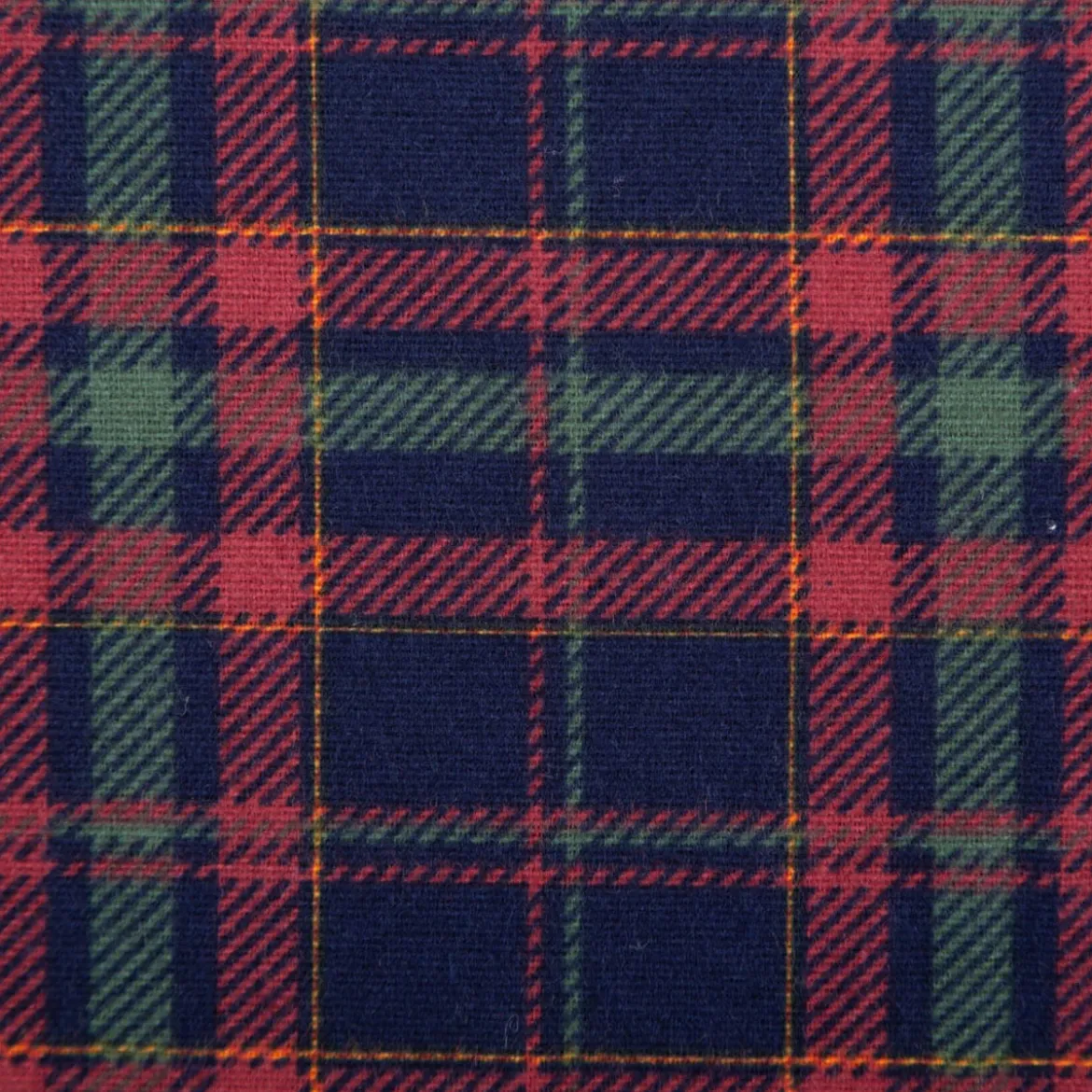 Flanellstoff aus Baumwolle Karos blau rot 1,43m Breite