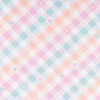 Flanell Stoff aus Baumwolle Karo Herzen pink mint grün 1,45m Breite
