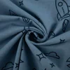 Flanell Stoff Baumwollflanell Raketen hellblau 1,47m Breite