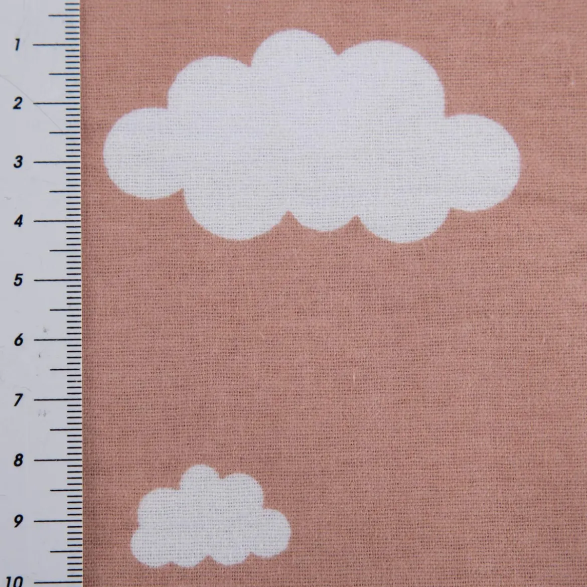 Flanell Stoff Baumwollflanell Wolken rosa 1,47m Breite