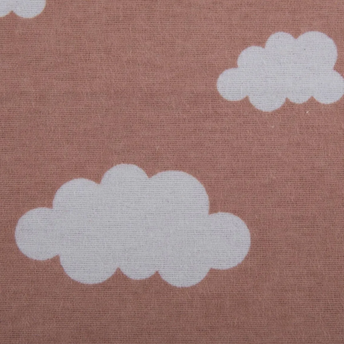Flanell Stoff Baumwollflanell Wolken rosa 1,47m Breite