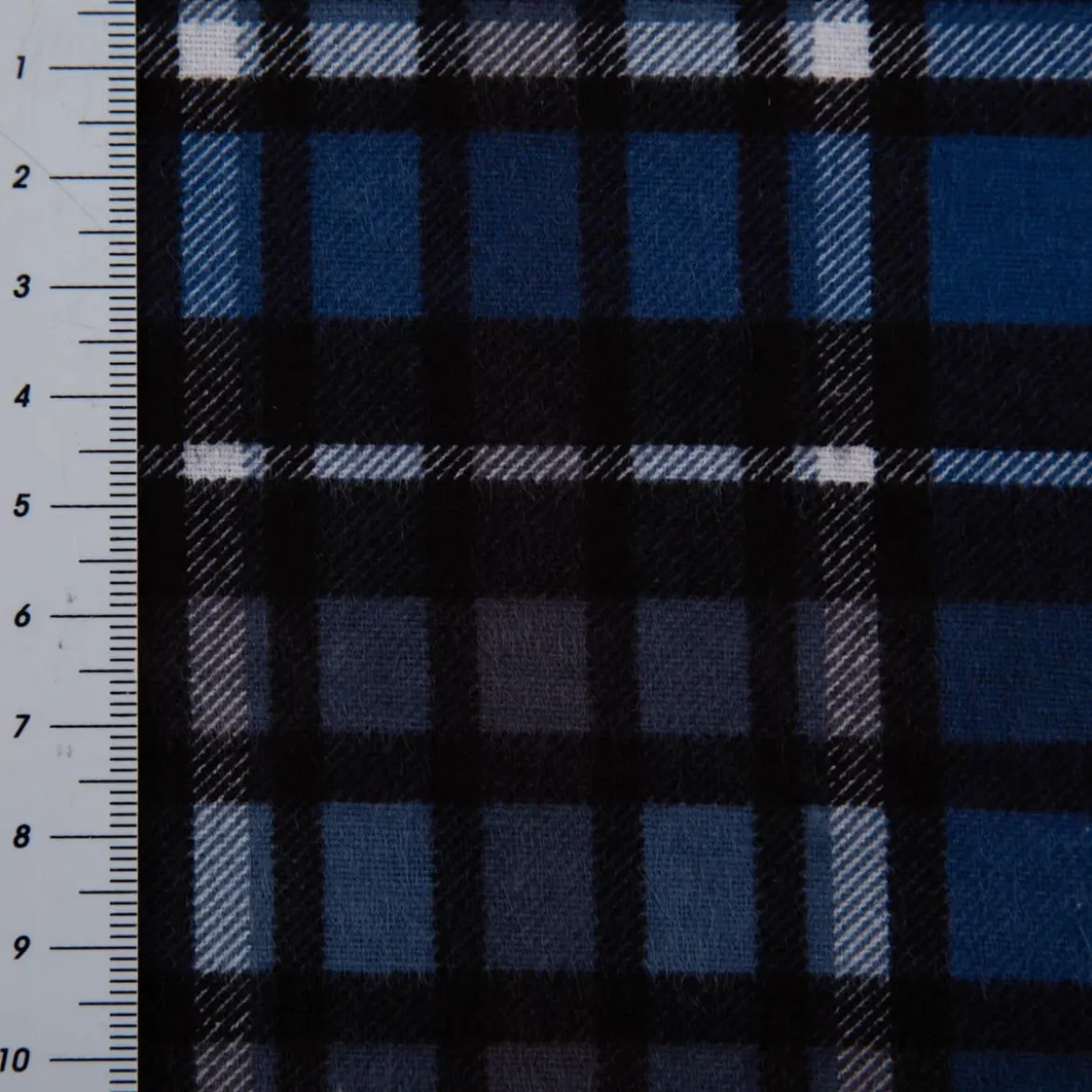 Flanell Stoff Baumwollflanell Karo blau 1,47m Breite