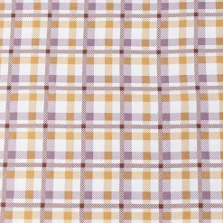 Flanellstoff Baumwollstoff Karos offweiß ocker flieder 1,45m Breite