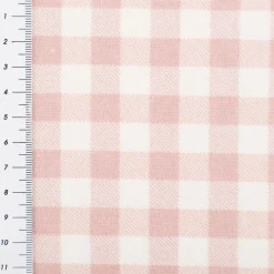 Flanellstoff Baumwollstoff Karos rosa 1,43m Breite