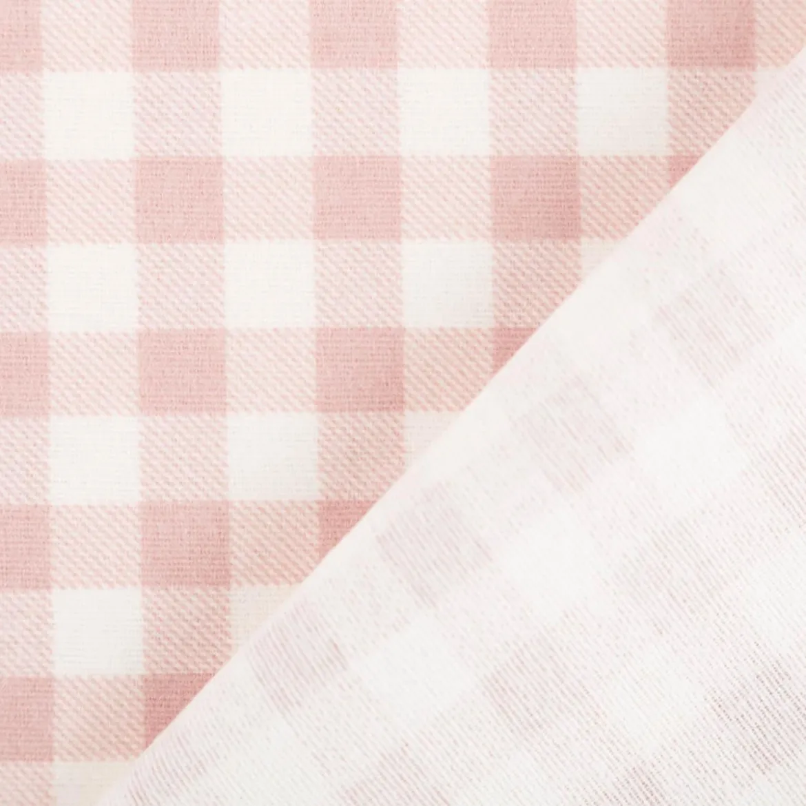 Flanellstoff Baumwollstoff Karos rosa 1,43m Breite