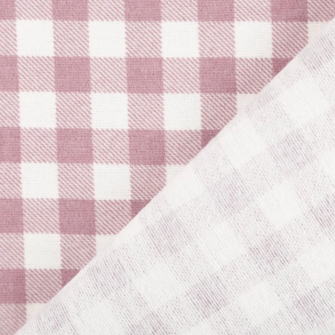 Flanellstoff Baumwollstoff Karos altrosa 1,43m Breite